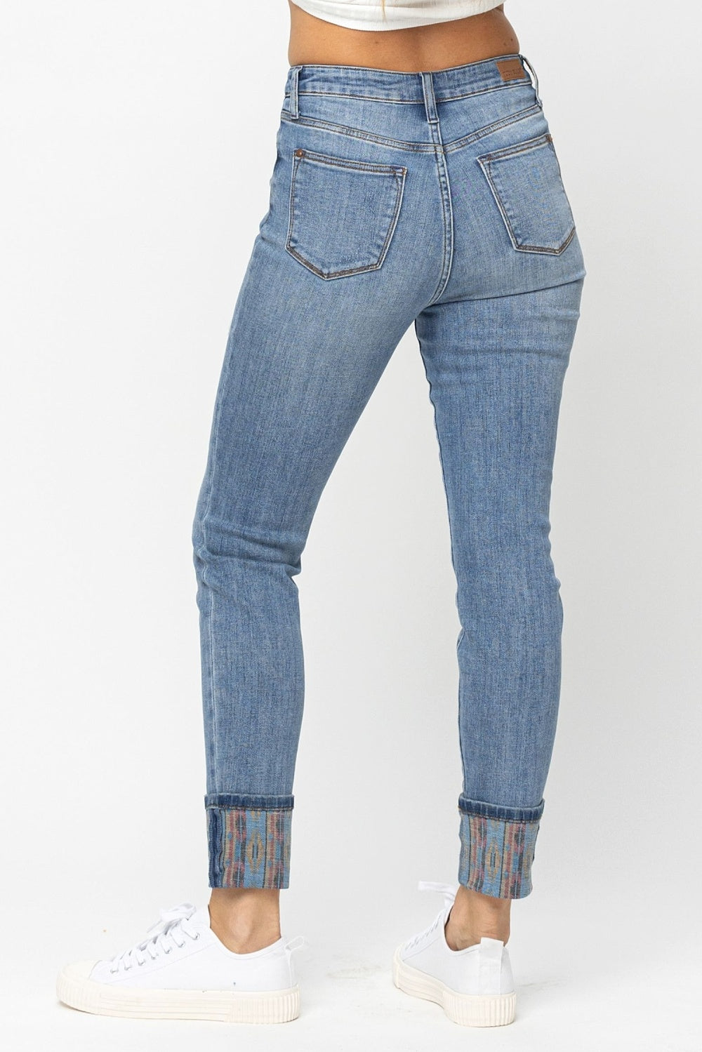 Judy Blue Denim Western Cuff Relaxed Fit Size 0 24 Only