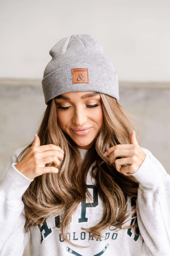 Ampersand Beanie - Grey - Bunky & Marie's Boutique