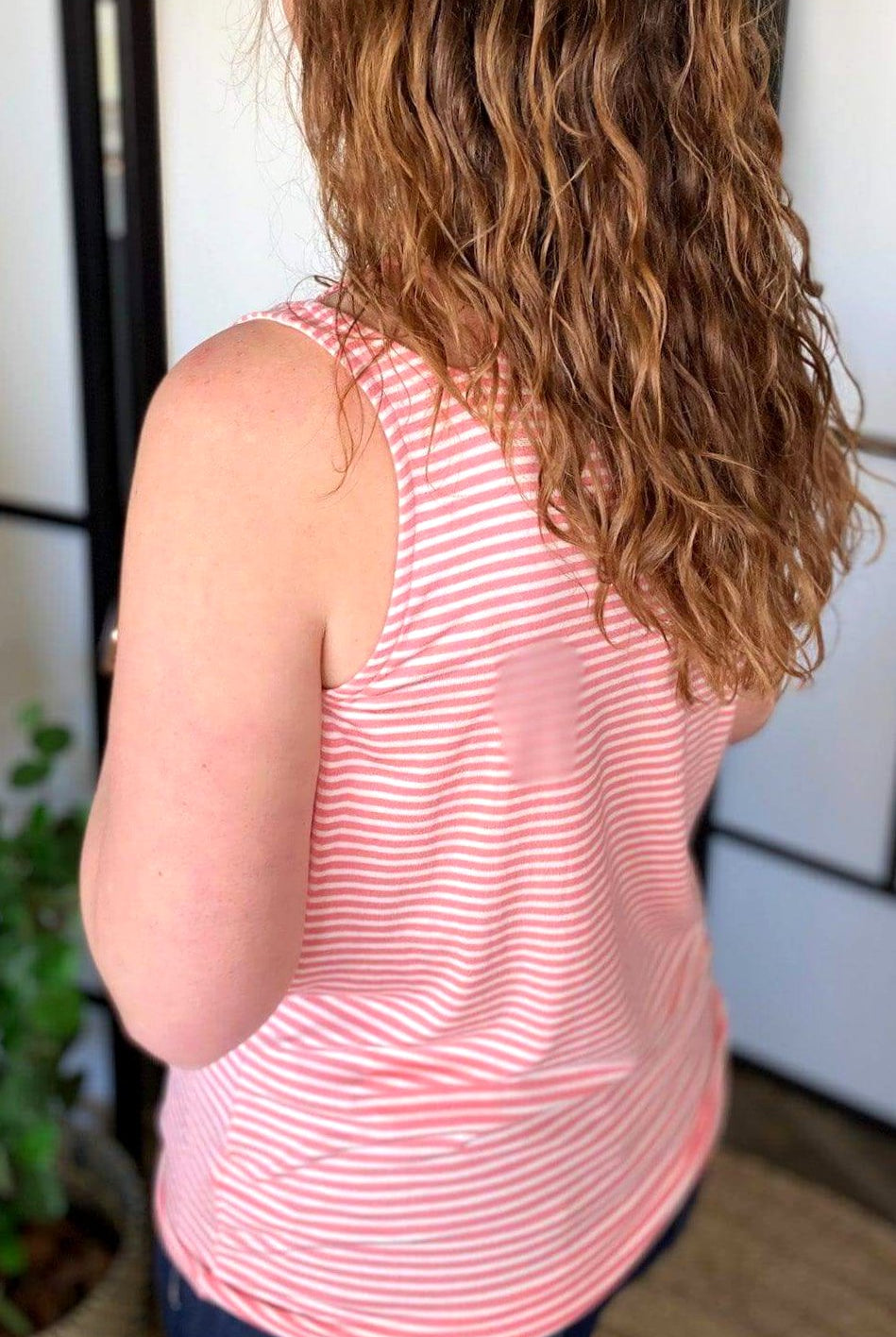 *Final Sale* Sunshine Tank - Pink Striped *Large Only* - Bunky & Marie's Boutique