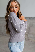 *Final Sale* The Taylor Sweater - Grey *L - XL - 2XL* - Bunky & Marie's Boutique