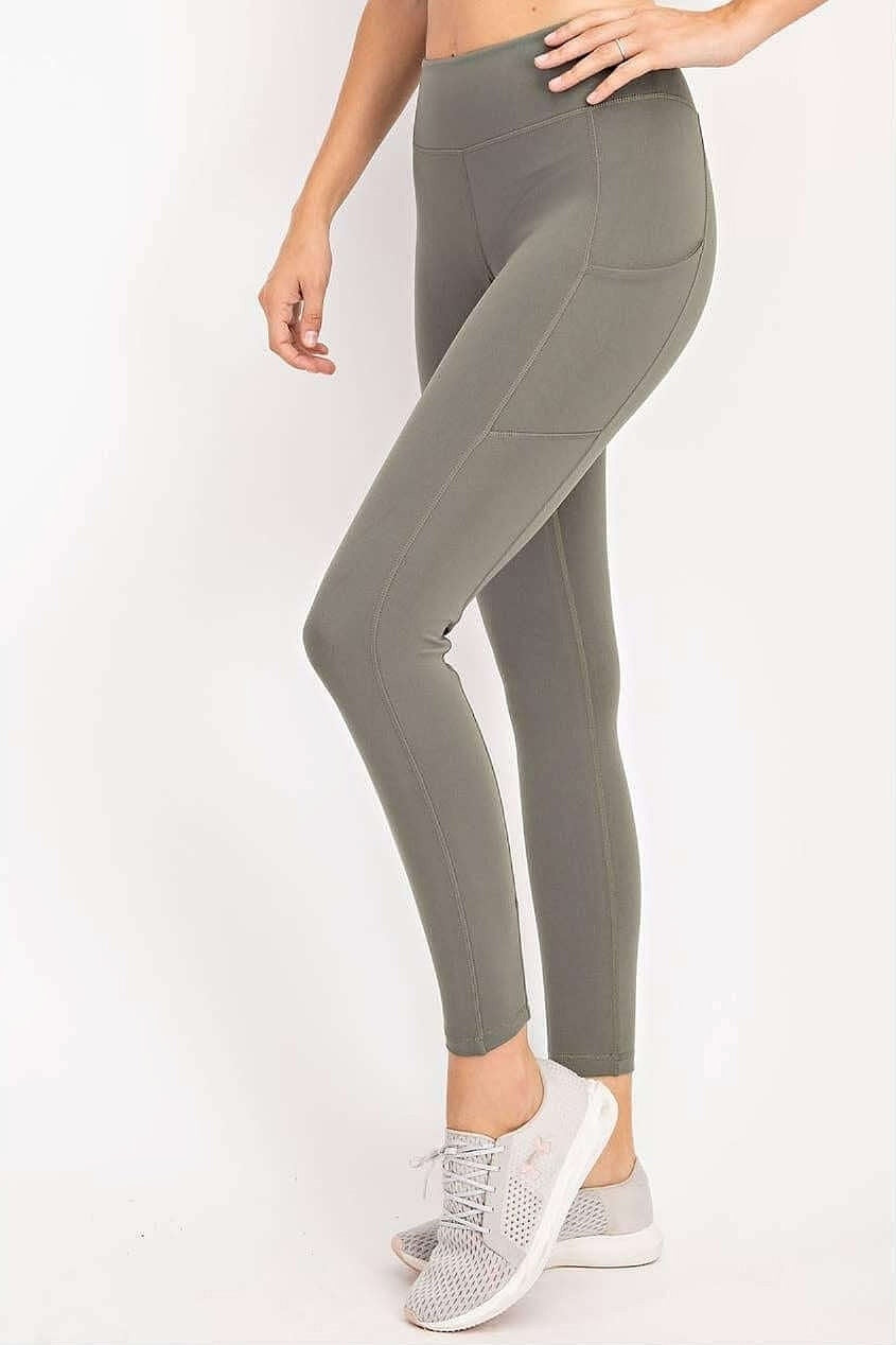 Full Length Compression Leggings - Grey Sage *3XL Only* – Bunky