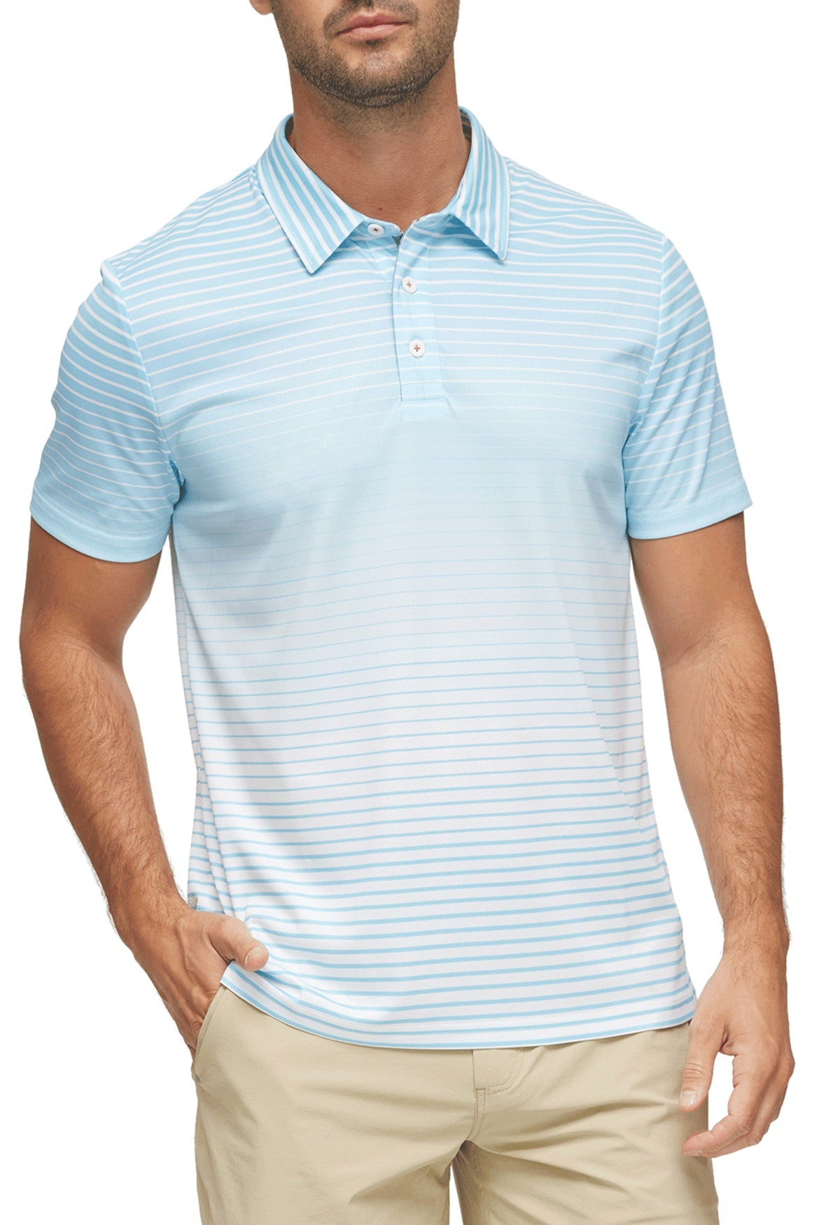 Blue white striped polo hotsell