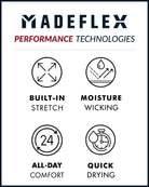 MadeFlex Any-Wear Hybrid Short - 10" Inseam - Charcoal Grey - Bunky & Marie's Boutique