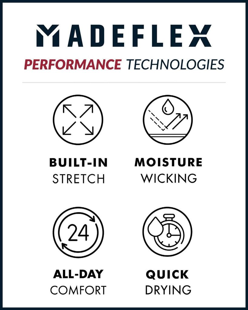 MadeFlex Any-Wear Hybrid Short - 10" Inseam - Heathered Red - Bunky & Marie's Boutique