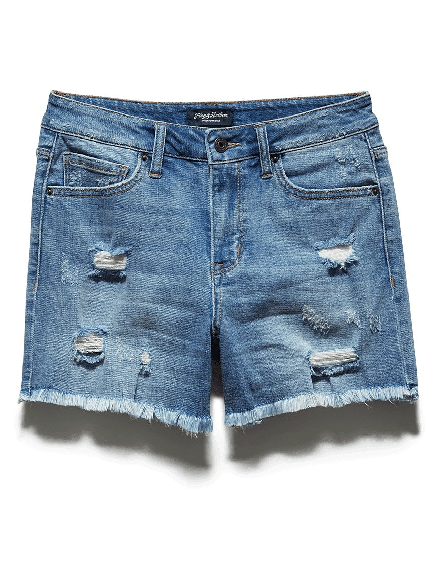 Sunnyvale Distressed Denim Shorts Medium Wash Size 2 Only