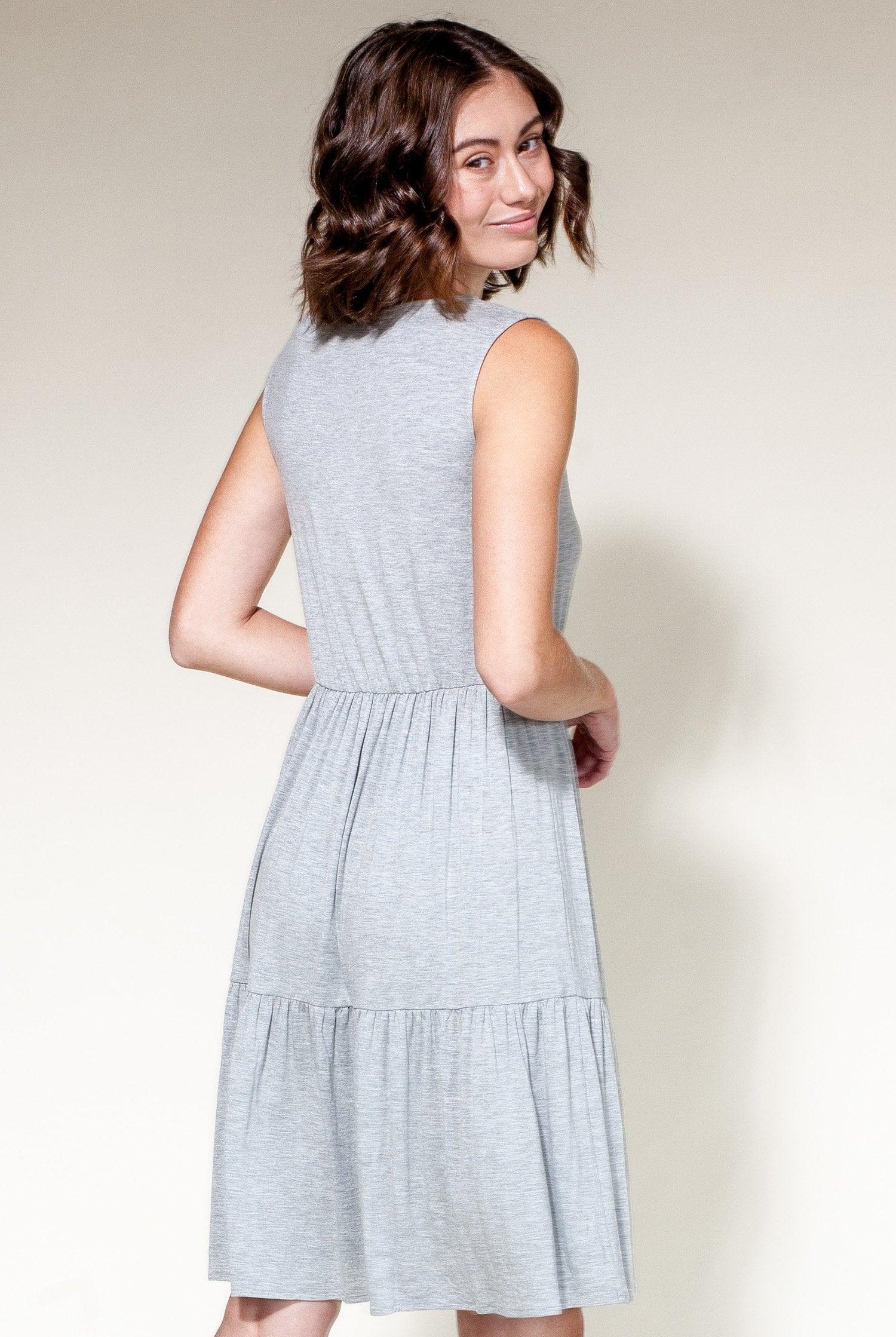 The Kyla Dress - Grey - Bunky & Marie's Boutique